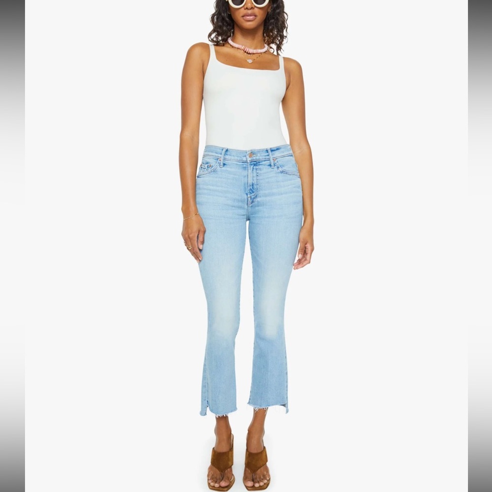MOTHER Light Blue Ankle & Cropped Jeans